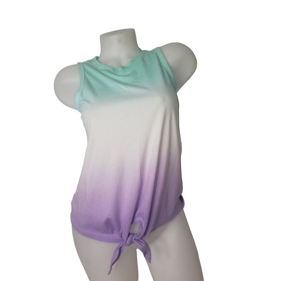 Aqua White and Purple Ombre Tank Top Size Small - Picture 6 of 6